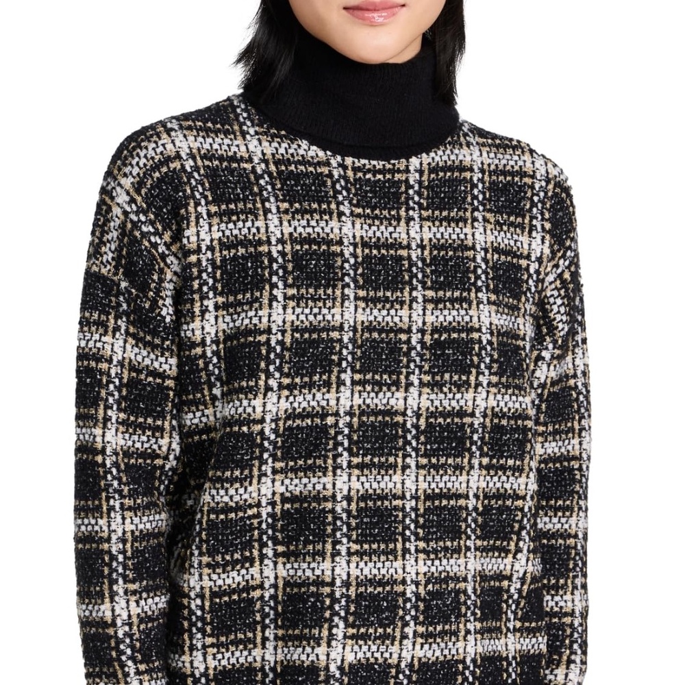 Splendid Women's Ginny Checked Turtleneck